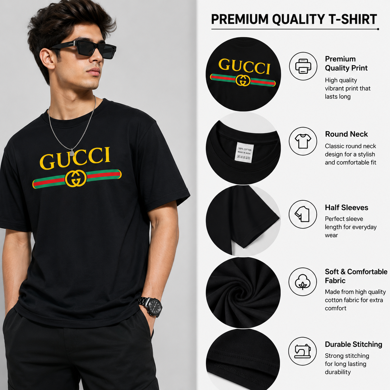 GUCCI T-SHIRT | BLACK