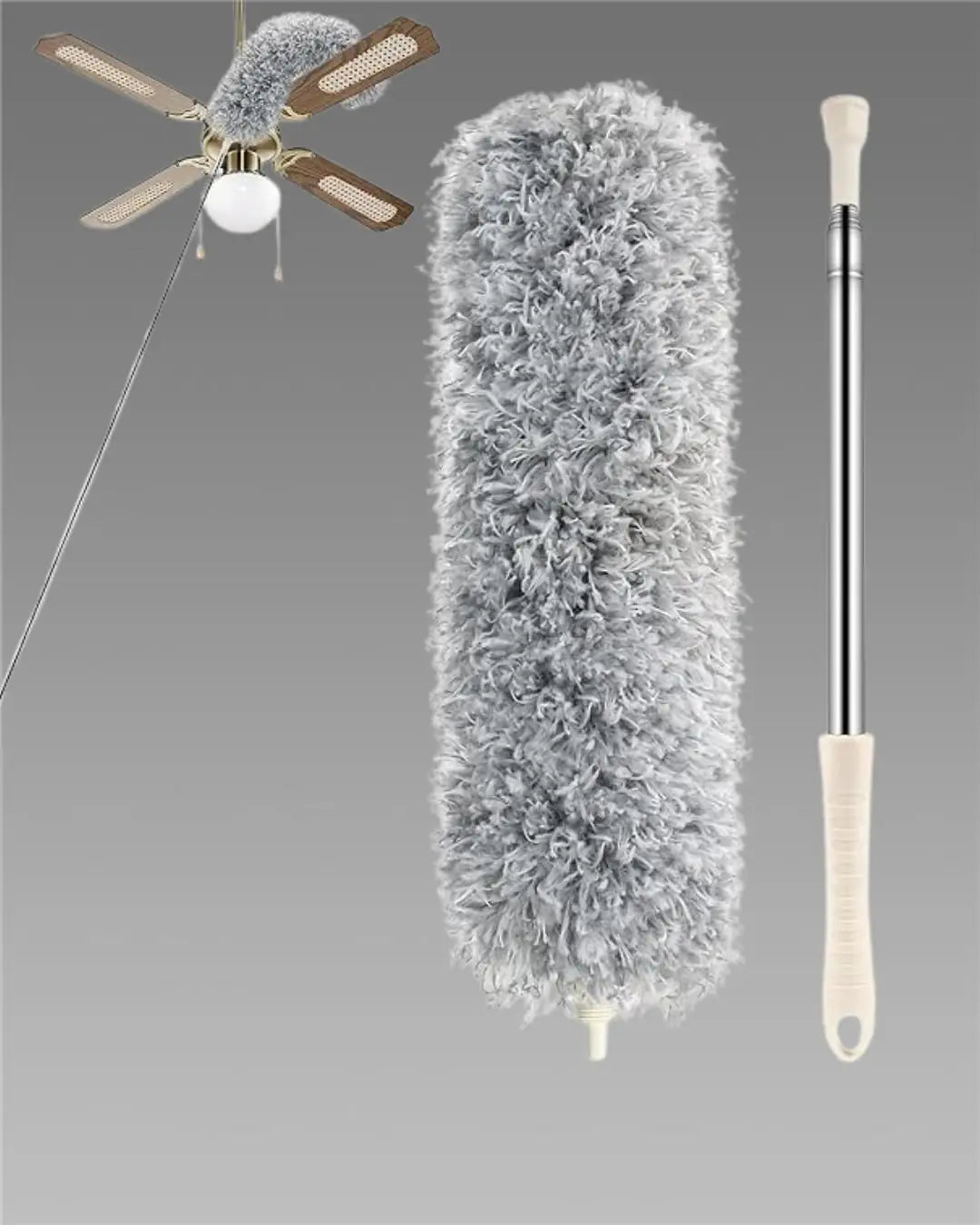 MICROFIBER DUSTER WITH TELESCOPIC EXTENSION POLE