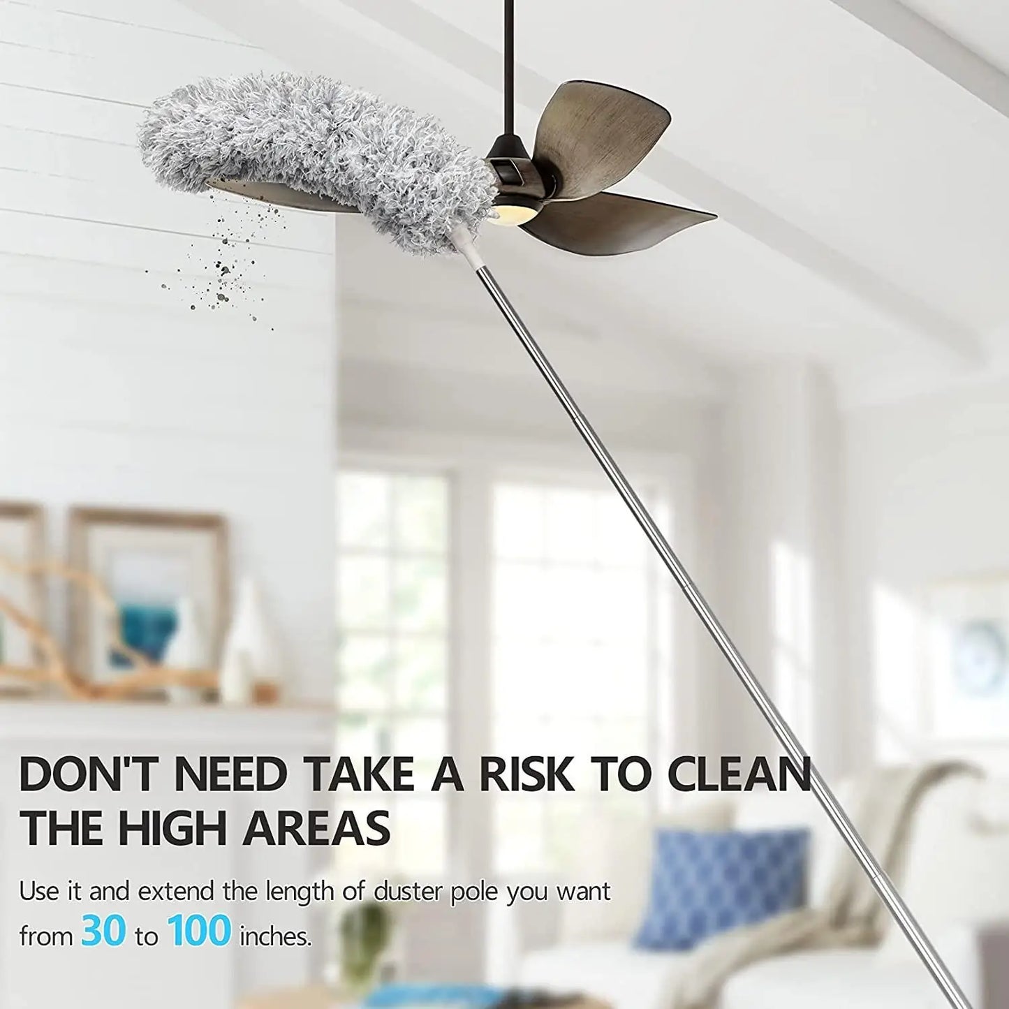 MICROFIBER DUSTER WITH TELESCOPIC EXTENSION POLE