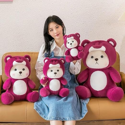 CUTE TEDDY STUFFED ANIMAL TOYS | RED