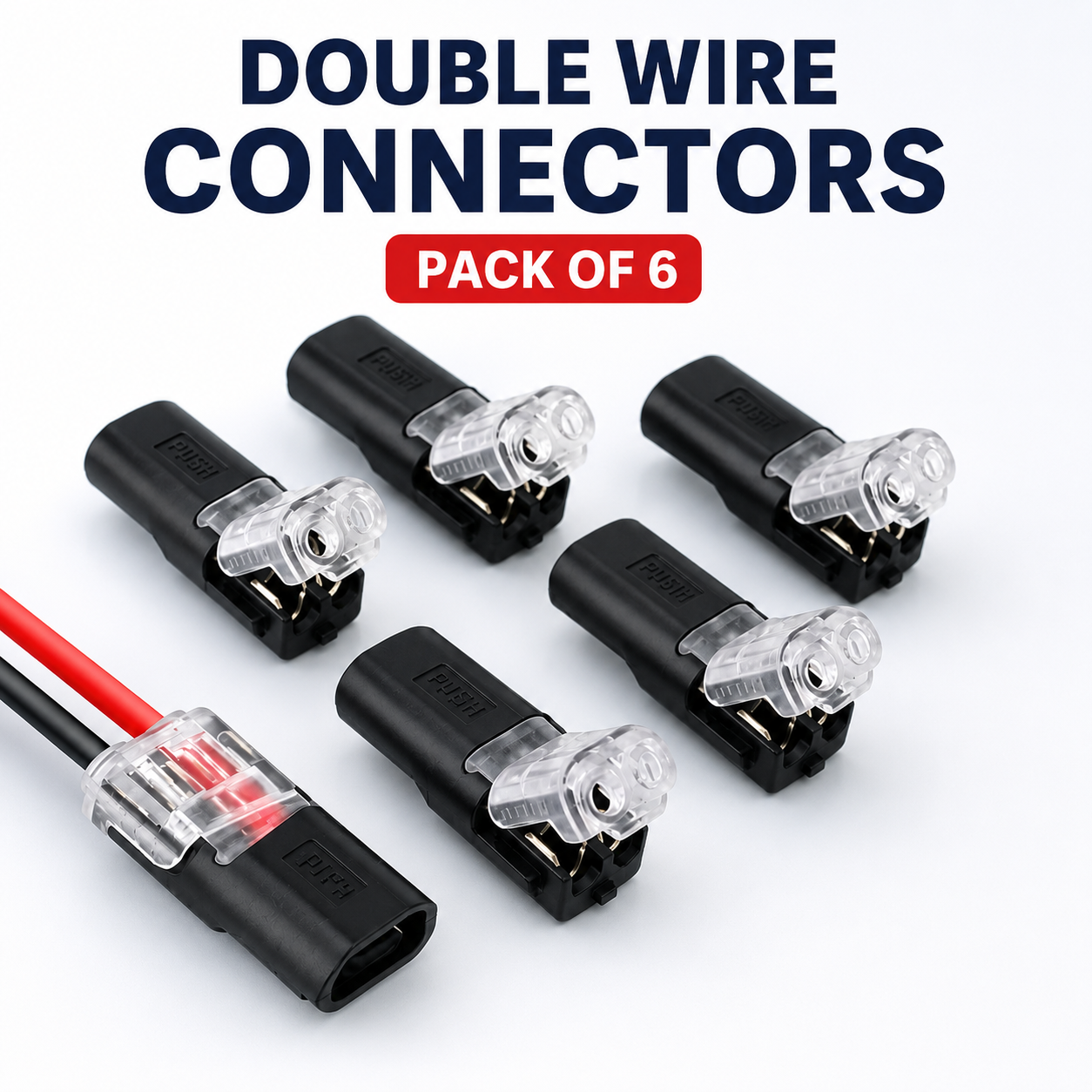 DOUBLE WIRE CONNECTORS | PACK OF 6