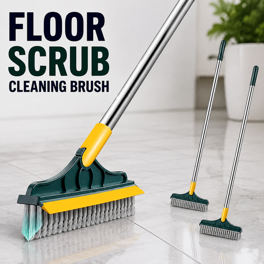 FLOOR SCRUB CLEANING BRUSH WIPER | 2 IN 1