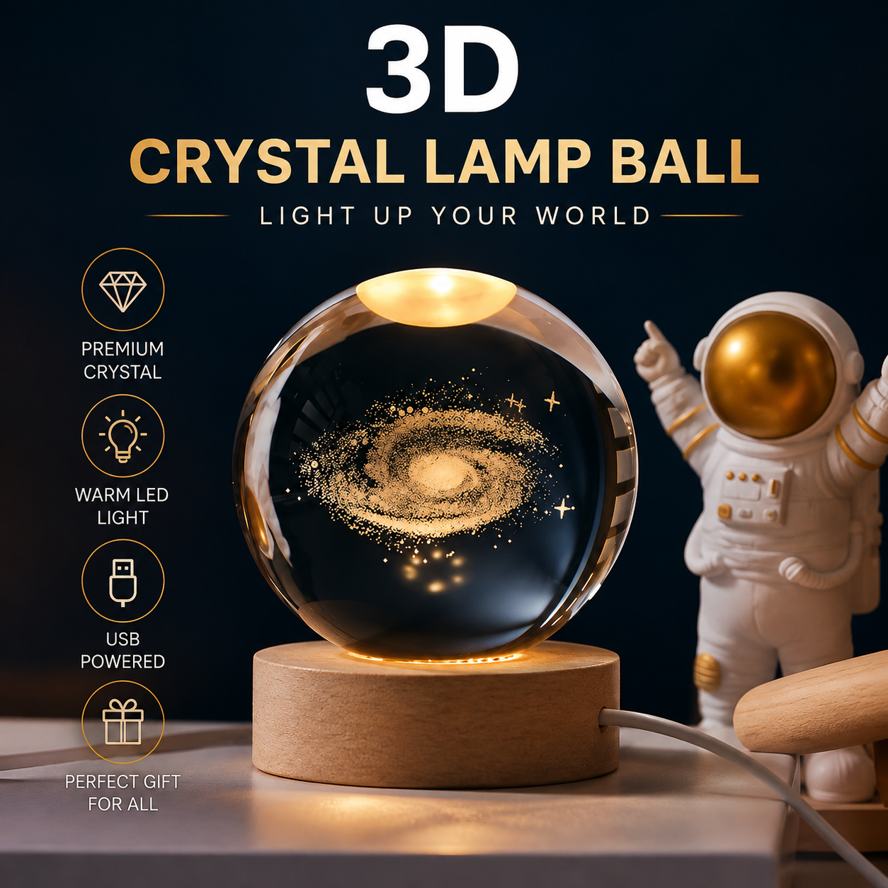 3D CRYSTAL LAMP BALL
