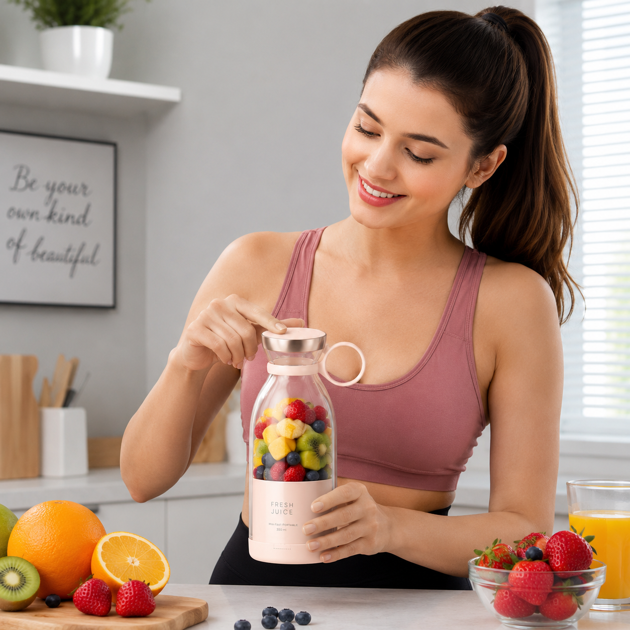 ELECTRIC PORTABLE MINI JUICER BOTTLE
