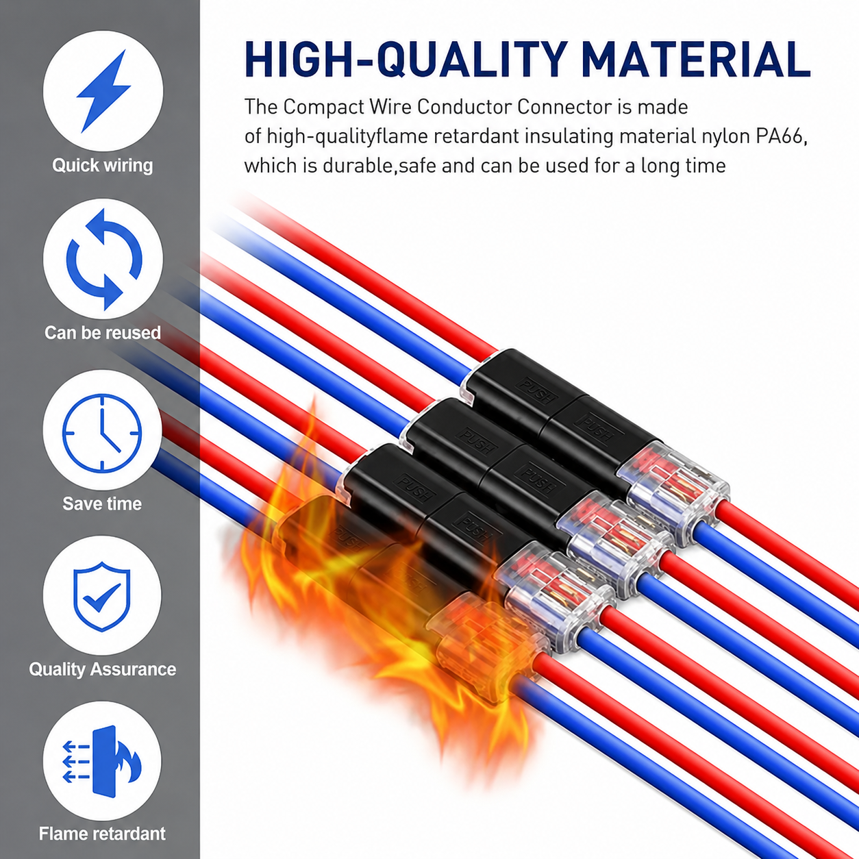 DOUBLE WIRE CONNECTORS | PACK OF 6