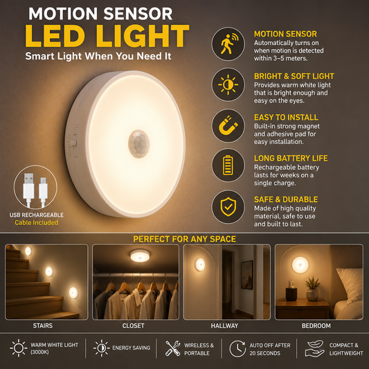 MOTION SENSOR LED LIGHT | PACK OF 2