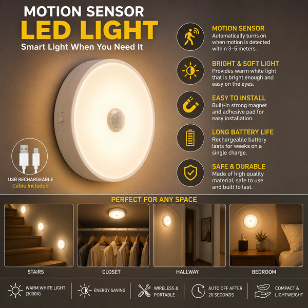 MOTION SENSOR LED LIGHT | PACK OF 2
