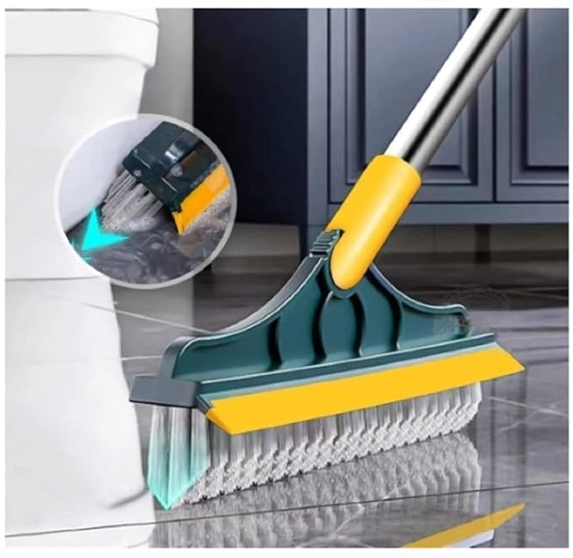FLOOR SCRUB CLEANING BRUSH WIPER | 2 IN 1