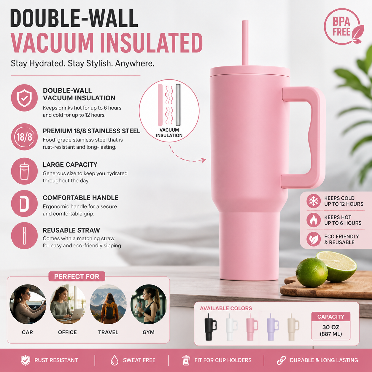 STAINLESS STEEL INSULATED TUMBLER